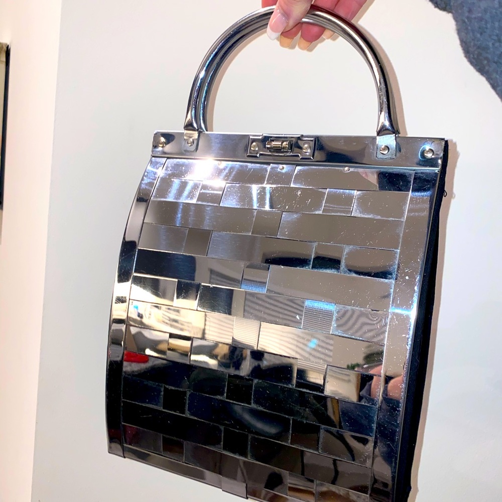 Dorset Rex Fifth Avenue metal basketweave purse